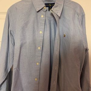 Blue polo long sleeve shirt